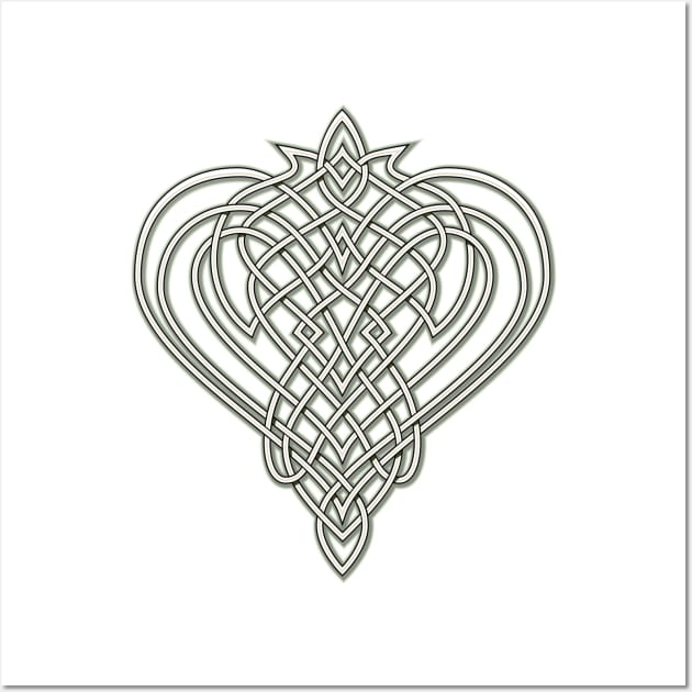 Celtic knot with heart symbol Wall Art by Artist Natalja Cernecka